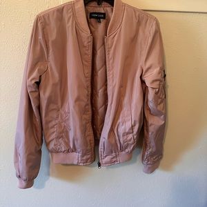 Pale pink bomber jacket